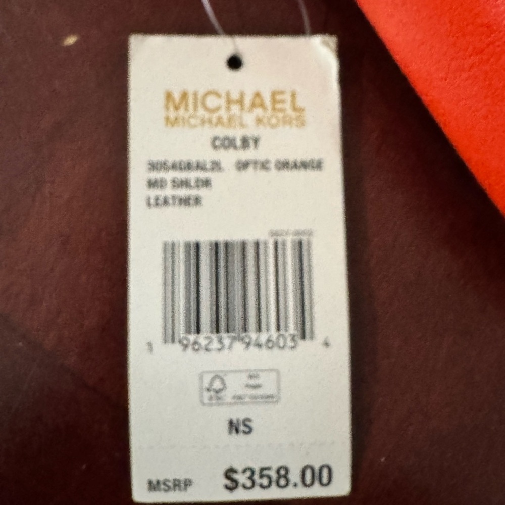 Michael Kors Orange Leather Shoulder Bag - Picture 9 of 9